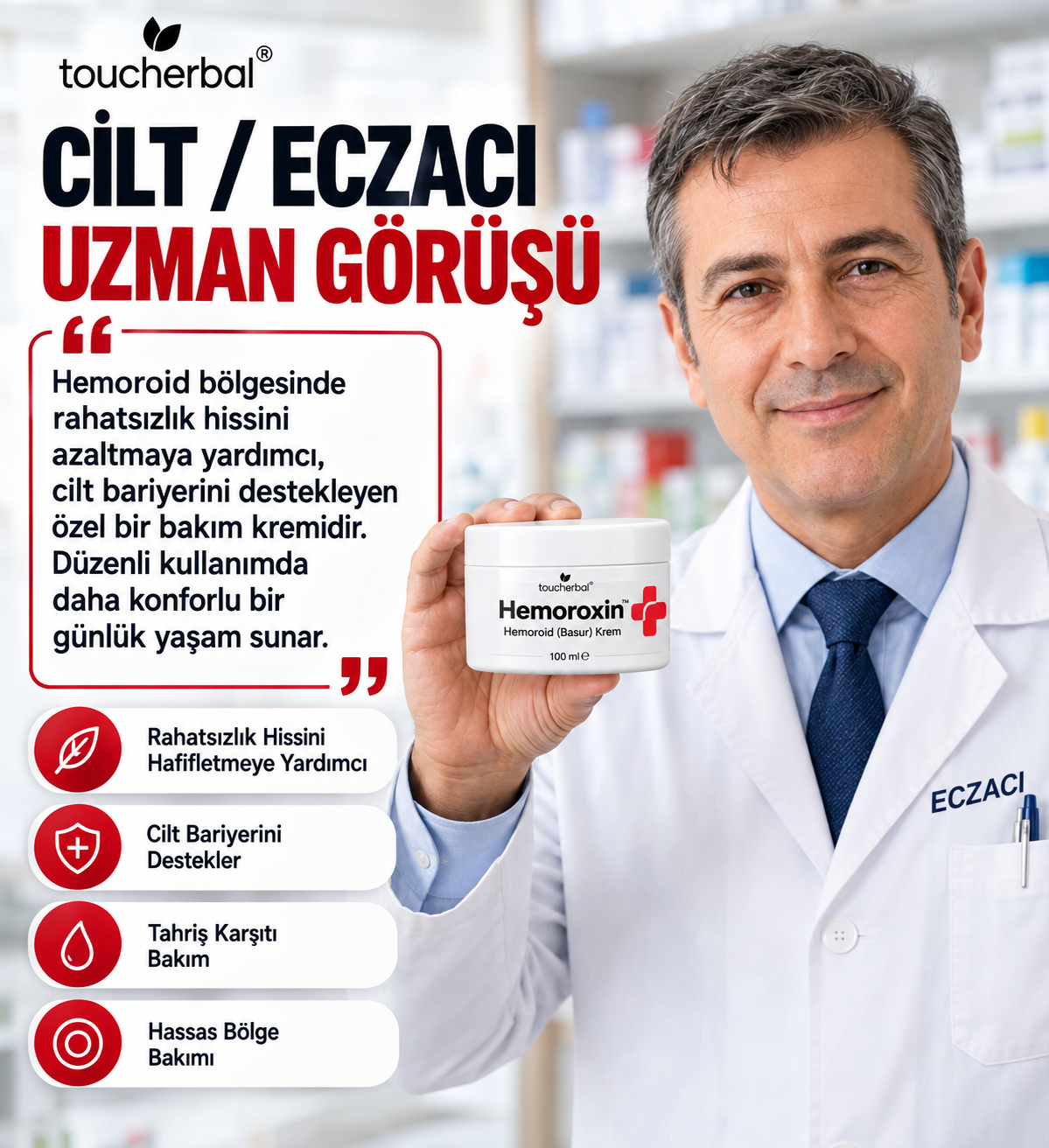 Hemoroxin Hemoroid (Basur) Bakım Kremi – 100 ml